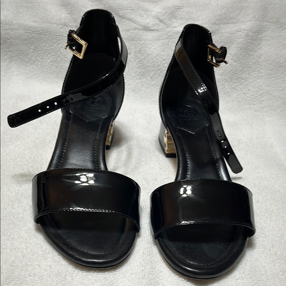 Black Patent Leather Women's Sandals